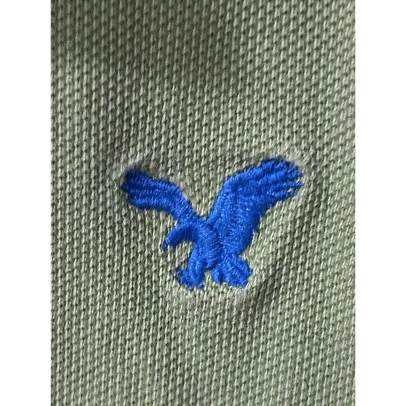 American Eagle Outfitters The Eagle Polo Men's M Green Vintage Fit Short Sleeve… - Picture 3 of 6